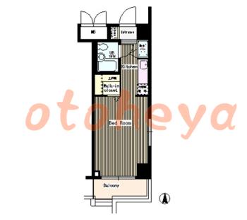 楽器ピアノ可相談 の 賃貸物件 1R 5.1万円の図面１