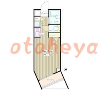 楽器ピアノ可相談 の 賃貸物件 1K 8.4万円の図面１