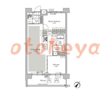 楽器ピアノ可相談 の 賃貸物件 2LDK 24万円の図面１