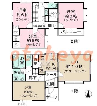 楽器ピアノ可相談 の 賃貸物件 4LDK 25万円の図面１