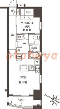 楽器ピアノ可相談 の 賃貸物件 1R 19.8万円の図面１