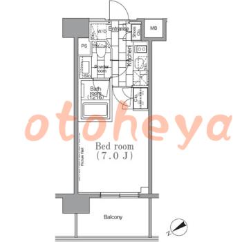 楽器ピアノ可相談 の 賃貸物件 1K 11.6万円の図面１