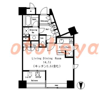 楽器ピアノ可相談 の 賃貸物件 1K 19.4万円の図面１