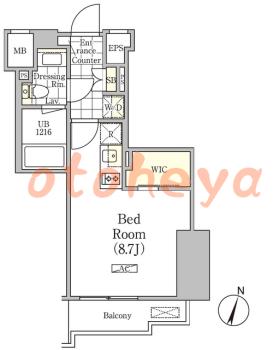 楽器ピアノ可相談 の 賃貸物件 1R 12.4万円の図面１
