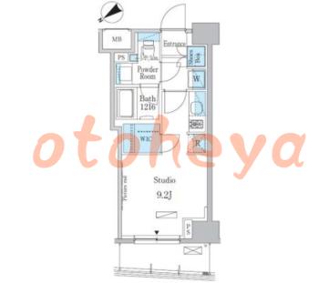 楽器ピアノ可相談 の 賃貸物件 1R 10.5万円の図面１