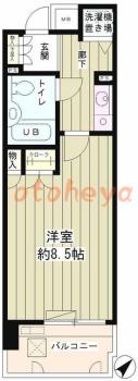楽器ピアノ可相談 の 賃貸物件 1R 7.4万円の図面１
