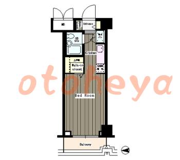 楽器ピアノ可相談 の 賃貸物件 1R 5.5万円の図面１