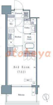 楽器ピアノ可相談 の 賃貸物件 1K 11.5万円の図面1