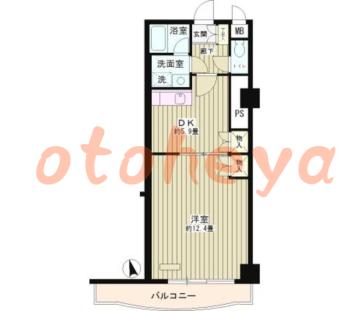 楽器ピアノ可相談 の 賃貸物件 1DK 11.7万円の図面１