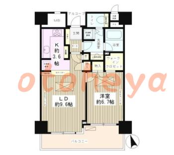 楽器ピアノ可相談 の 賃貸物件 1LDK 17万円の図面１