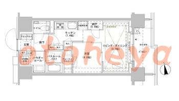 楽器ピアノ可相談 の 賃貸物件 1LDK 23.8万円の図面１
