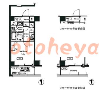 楽器ピアノ可相談 の 賃貸物件 1K 8.7万円の図面１
