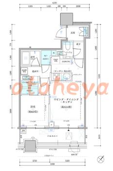 楽器ピアノ可相談 の 賃貸物件 1LDK 29.5万円の図面１