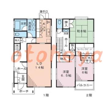 楽器ピアノ可相談 の 賃貸物件 3LDK 23万円の図面１