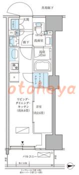 楽器ピアノ可相談 の 賃貸物件 1LDK 13.9万円の図面１