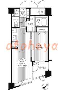 楽器ピアノ可相談 の 賃貸物件 1LDK 21.8万円の図面１