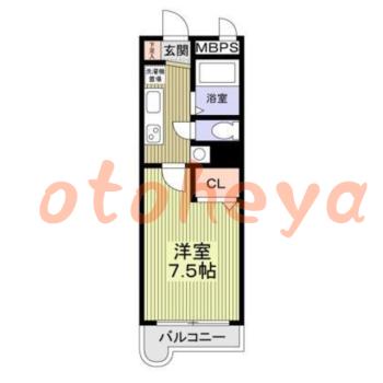 楽器ピアノ可相談 の 賃貸物件 1K 7.9万円の図面１
