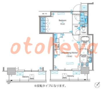 楽器ピアノ可相談 の 賃貸物件 1LDK 24.2万円の図面１