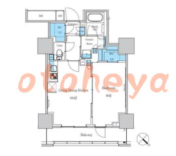楽器ピアノ可相談 の 賃貸物件 1LDK 19.8万円の図面１