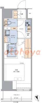 楽器ピアノ可相談 の 賃貸物件 1K 11万円の図面１