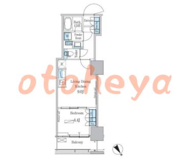 楽器ピアノ可相談 の 賃貸物件 1LDK 15.5万円の図面１