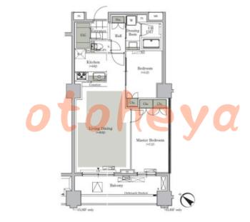 楽器ピアノ可相談 の 賃貸物件 2LDK 22.1万円の図面１