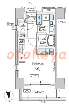 楽器ピアノ可相談 の 賃貸物件 1R 13.4万円の図面１