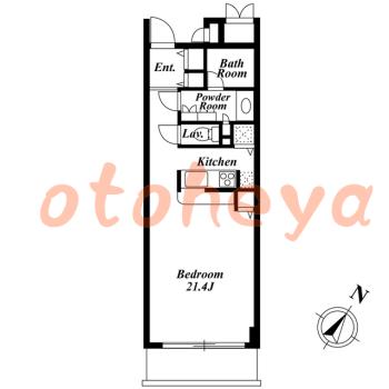 楽器ピアノ可相談 の 賃貸物件 1R 19万円の図面１
