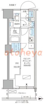 楽器ピアノ可相談 の 賃貸物件 1LDK 14.2万円の図面１