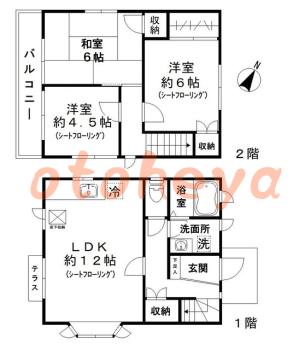 防音賃貸物件・楽器ピアノ可相談 の 賃貸物件 3LDK 38万円の図面１