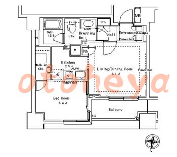 楽器ピアノ可相談 の 賃貸物件 1LDK 20万円の図面１