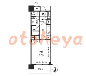 楽器ピアノ可相談 の 賃貸物件 1K 9.8万円の図面１