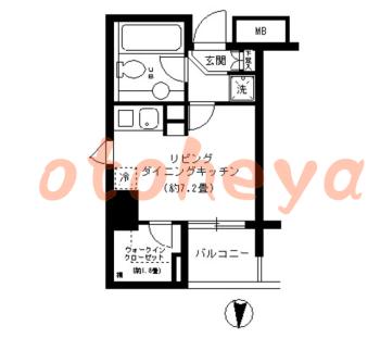 楽器ピアノ可相談 の 賃貸物件 1R 9.2万円の図面１