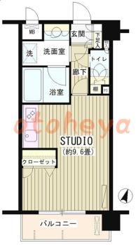 楽器ピアノ可相談 の 賃貸物件 1R 12万円の図面１