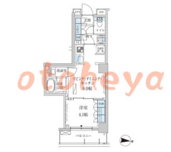 楽器ピアノ可相談 の 賃貸物件 1LDK 13.3万円の図面１