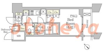 楽器ピアノ可相談 の 賃貸物件 1K 12.9万円の図面1