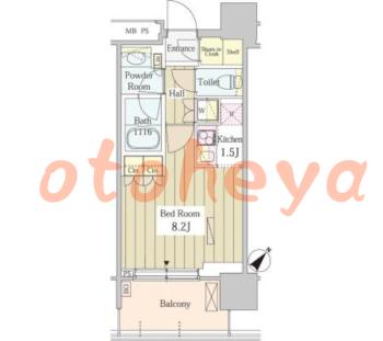 楽器ピアノ可相談 の 賃貸物件 1K 13.9万円の図面１