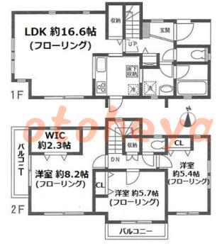楽器ピアノ可相談 の 賃貸物件 3LDK 19.8万円の図面１
