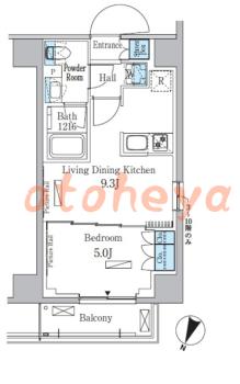 楽器ピアノ可相談 の 賃貸物件 1LDK 16万円の図面１