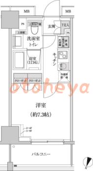 楽器ピアノ可相談 の 賃貸物件 1K 11.5万円の図面１