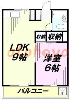 楽器ピアノ可相談 の 賃貸物件 1LDK 5.2万円の図面１