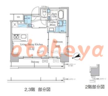 楽器ピアノ可相談 の 賃貸物件 1LDK 15.8万円の図面１