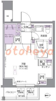 楽器ピアノ可相談 の 賃貸物件 1R 14.1万円の図面１