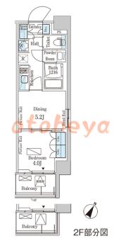 楽器ピアノ可相談 の 賃貸物件 1DK 11.6万円の図面１