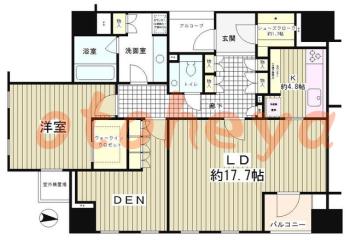 楽器ピアノ可相談 の 賃貸物件 2LDK 65万円の図面１