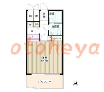 楽器ピアノ可相談 の 賃貸物件 1K 8.2万円の図面１