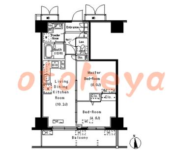 楽器ピアノ可相談 の 賃貸物件 2LDK 23.5万円の図面１