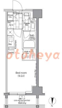楽器ピアノ可相談 の 賃貸物件 1R 10.7万円の図面１