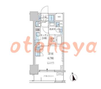 楽器ピアノ可相談 の 賃貸物件 1K 11.7万円の図面１