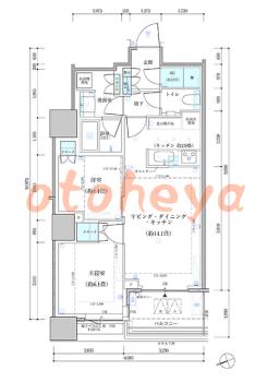 楽器ピアノ可相談 の 賃貸物件 2LDK 36.8万円の図面１